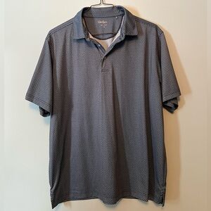 Walter Hagen Blue Geometric Polo Shirt